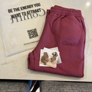 Comfit Women's Stylish Berry Joggers and hoodie set.